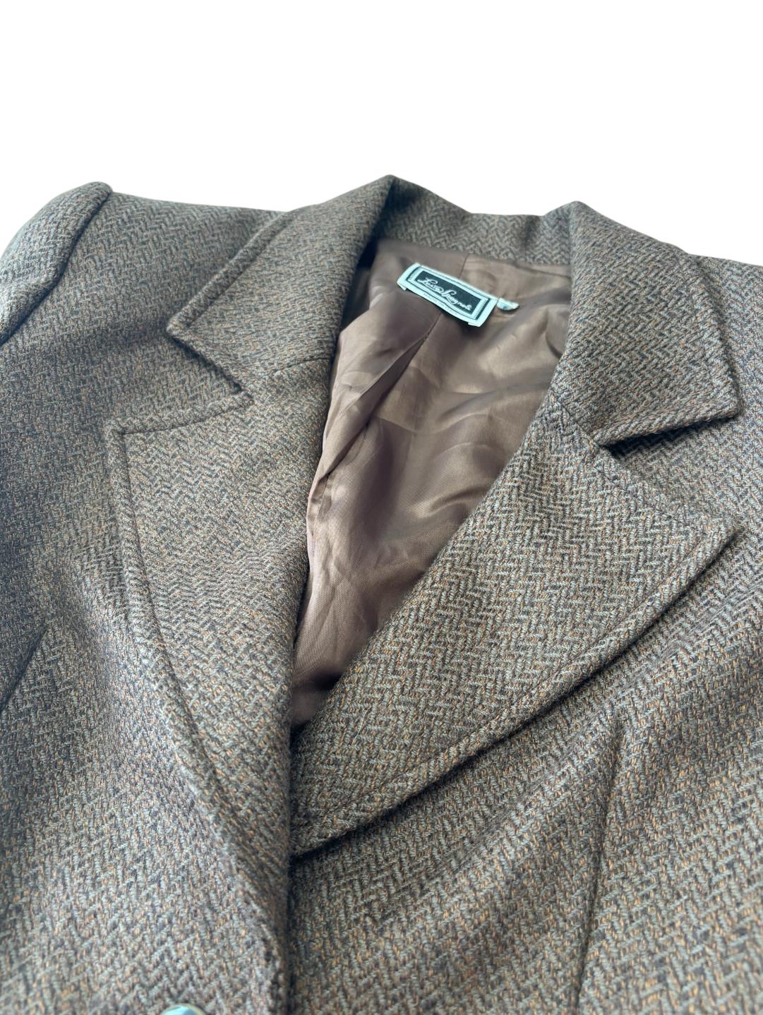 Giacca 2bottoni con trama spina di pesce e rever a punta LUISA SPAGNOLI