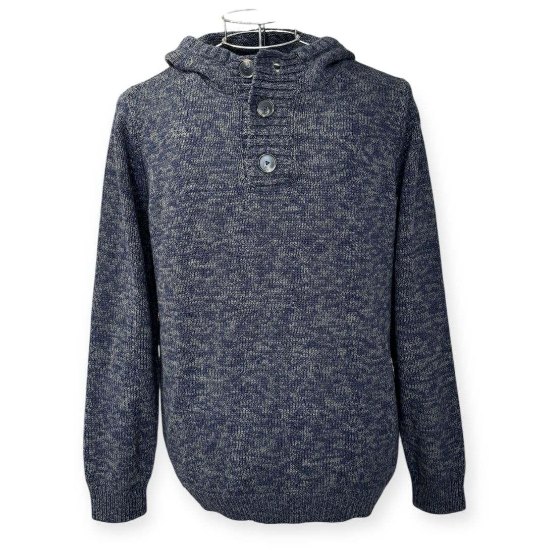 Maglione con cappuccio e con polsini e bordi a costine ENRICO COVERI