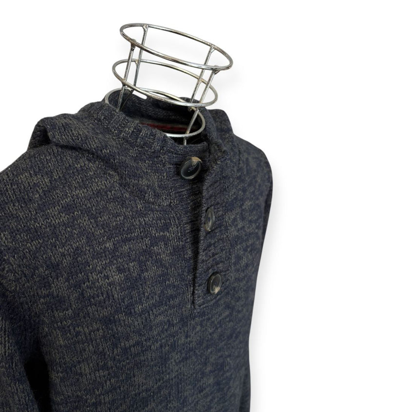 Maglione con cappuccio e con polsini e bordi a costine ENRICO COVERI