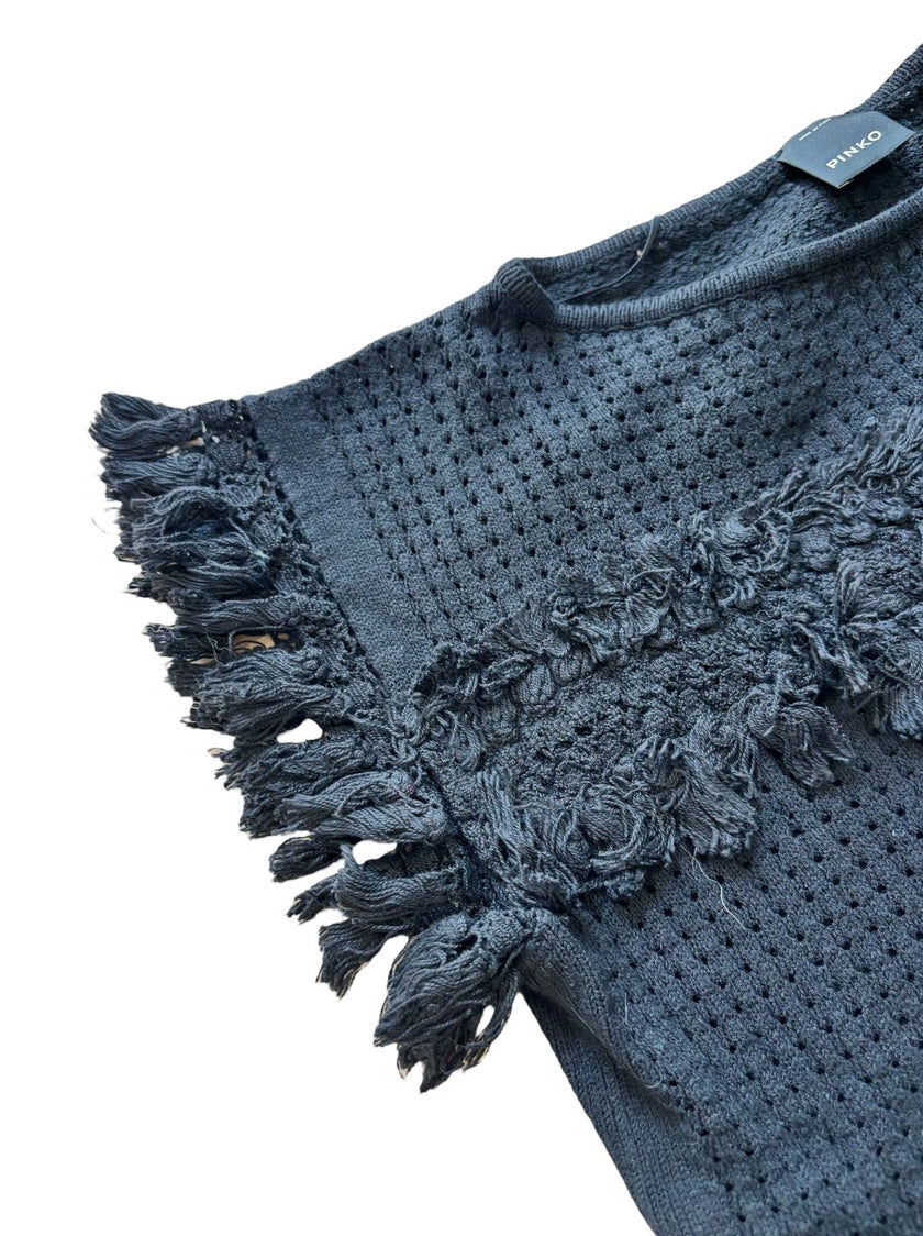 Maglia con dettagli sfrangiati