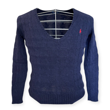 Maglia scollo a v con trama intrecciata RALPH LAUREN