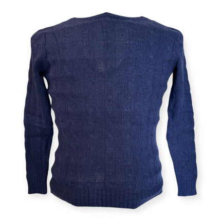 Maglia scollo a v con trama intrecciata RALPH LAUREN