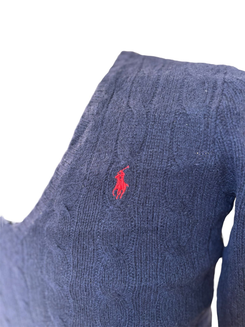 Maglia scollo a v con trama intrecciata RALPH LAUREN