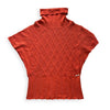 Maglia dolcevita maniche corte in maglia lavorata con motivo a rombi TWINSET ACTITUDE