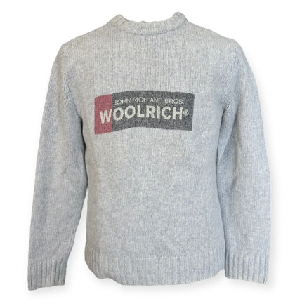 Maglione con girocollo e bordi a costine con logo