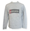 Maglione con girocollo e bordi a costine con logo