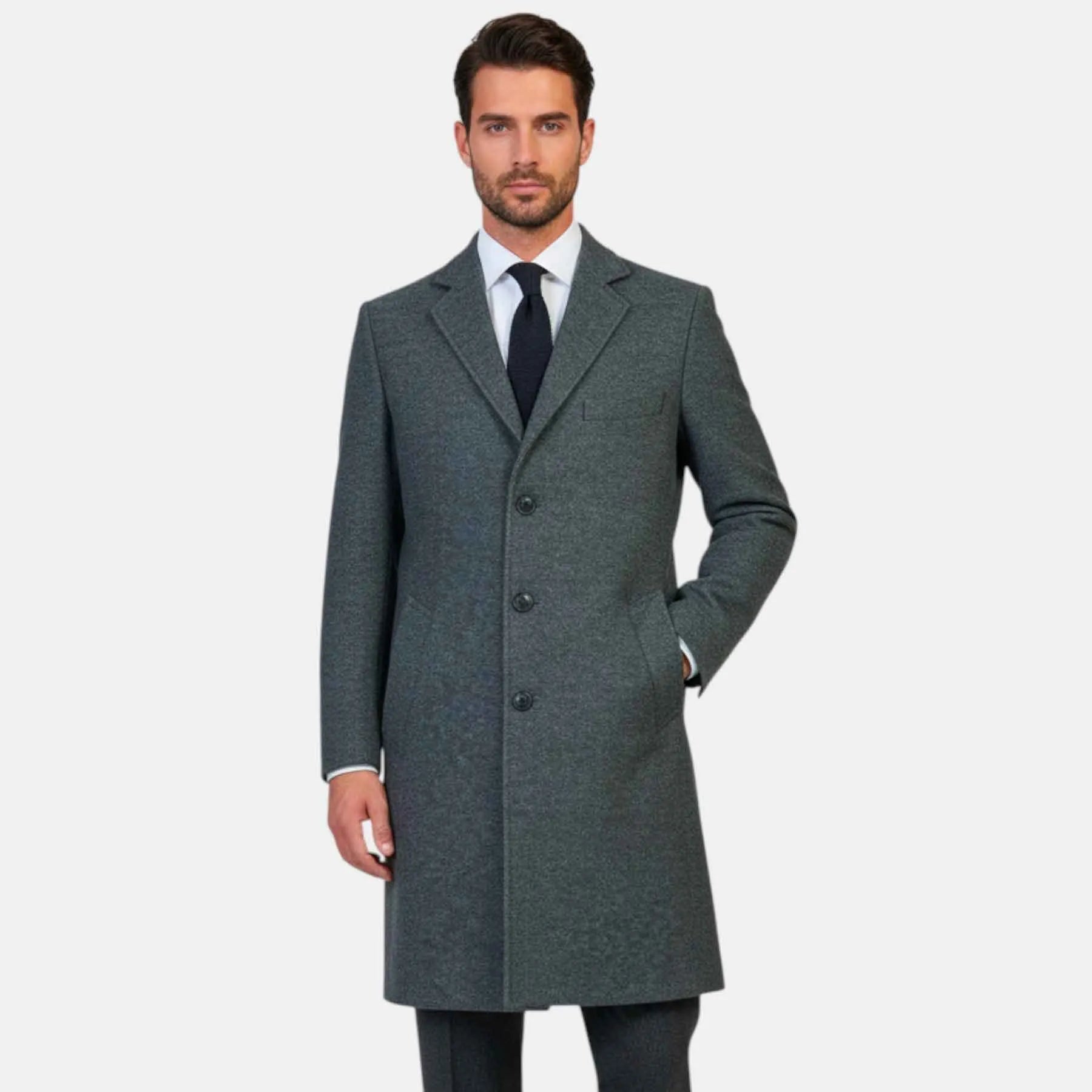 CAPPOTTO T630M5104207 3 BOTTONI IN PANNO
