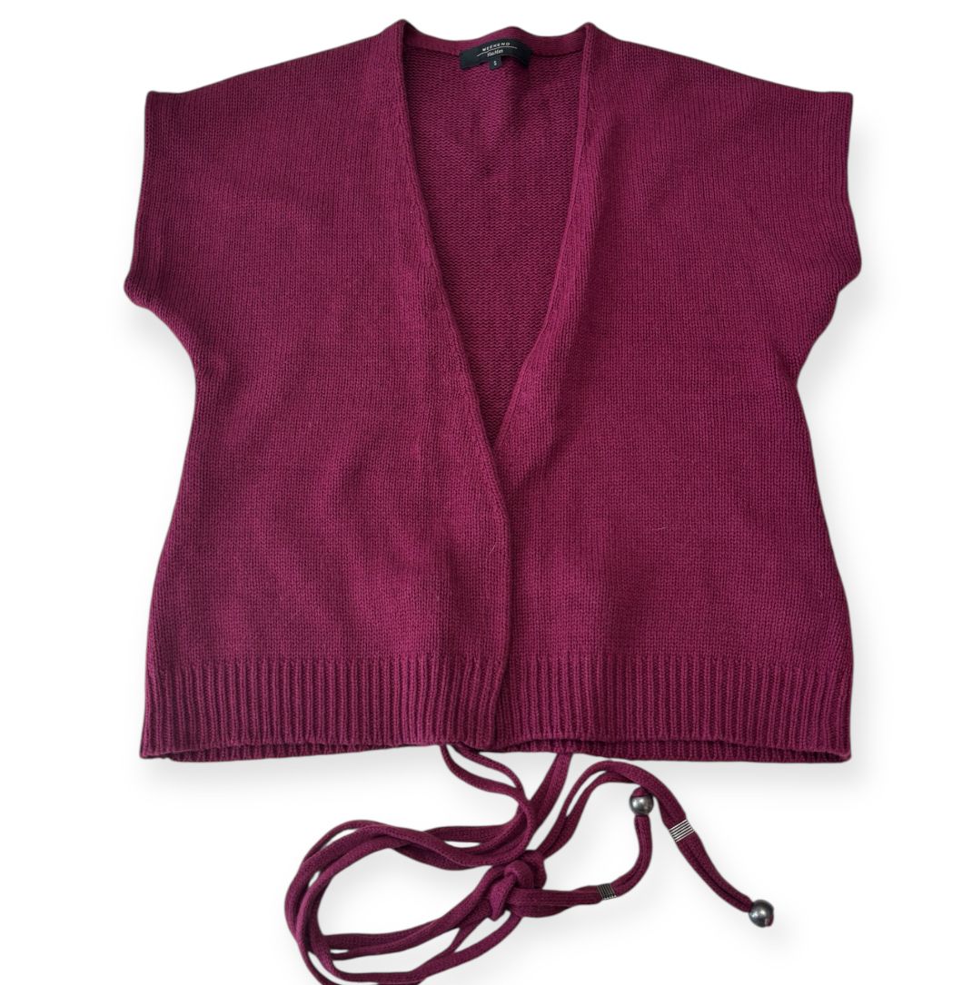Cardigan corto in maglia a maniche corte e con bordi a costine MAXMARA