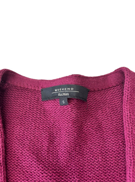 Cardigan corto in maglia a maniche corte e con bordi a costine MAXMARA