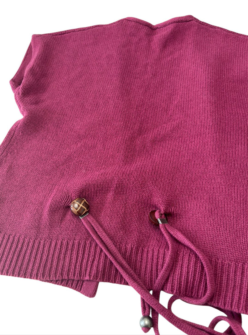Cardigan corto in maglia a maniche corte e con bordi a costine MAXMARA