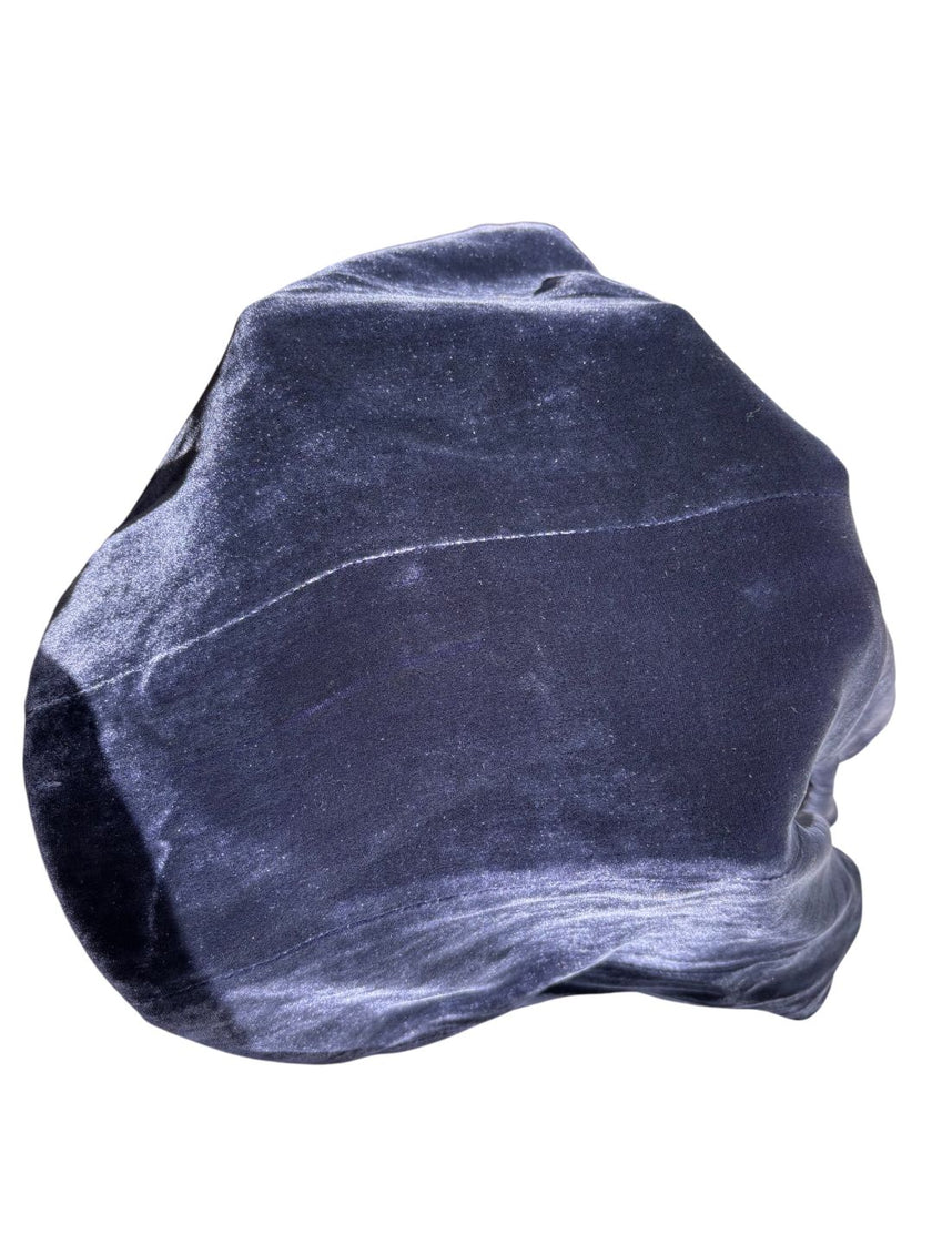 Gonna in velluto con balza al fondo