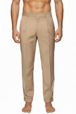 Pantalone con pence e risvolto