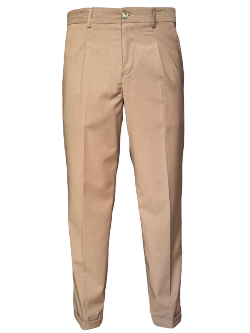 Pantalone con pence e risvolto ELIO SANTINI