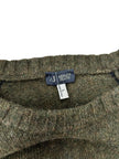 Maglione bicolore con girocollo e bordo a costine
