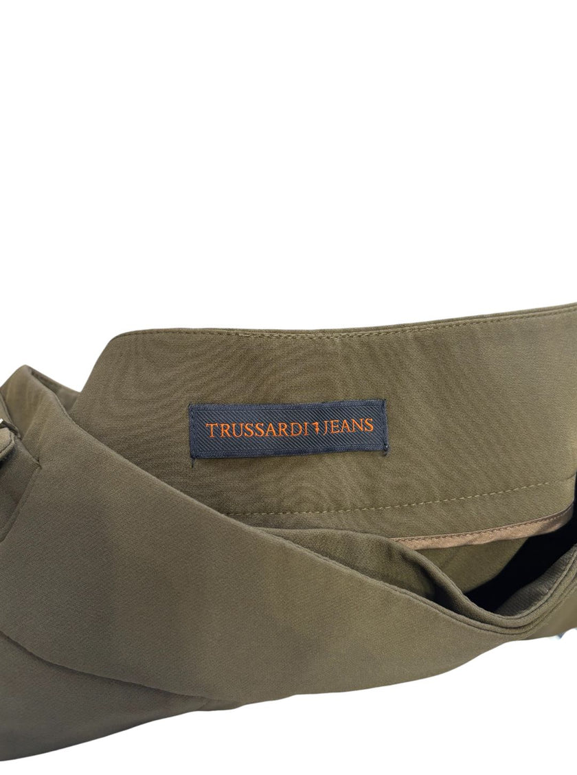 Pantalone a sigaretta vita alta con fibbie TRUSSARDI