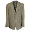 Giacca monopetto con due bottoni con fantasia a quadretti