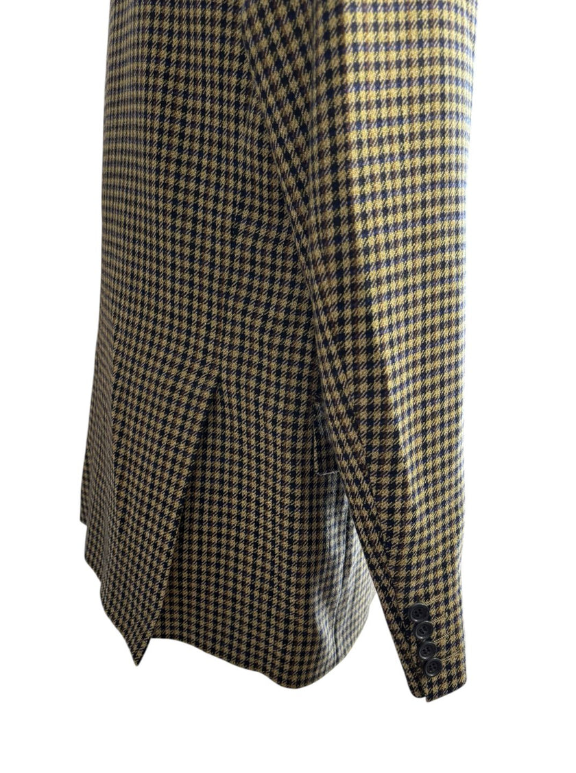 Giacca monopetto con due bottoni con fantasia a quadretti