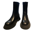 Stivale in pelle con zip e doppia suola alta 8 cm PIXY
