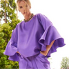 Blusa in raso con manica voilant MAESTA