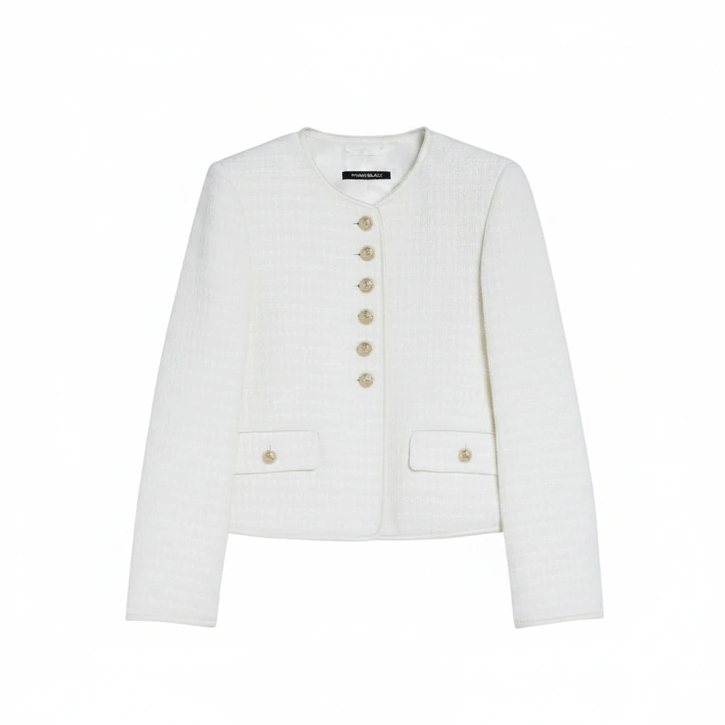Giacca bon chic con bottone gioiello