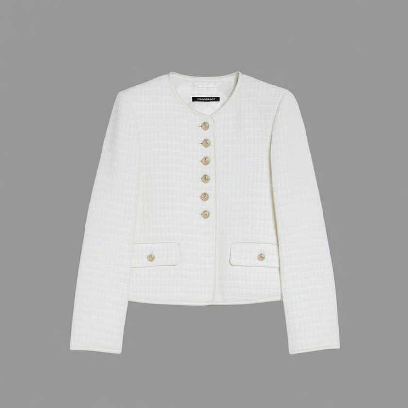 Giacca bon chic con bottone gioiello