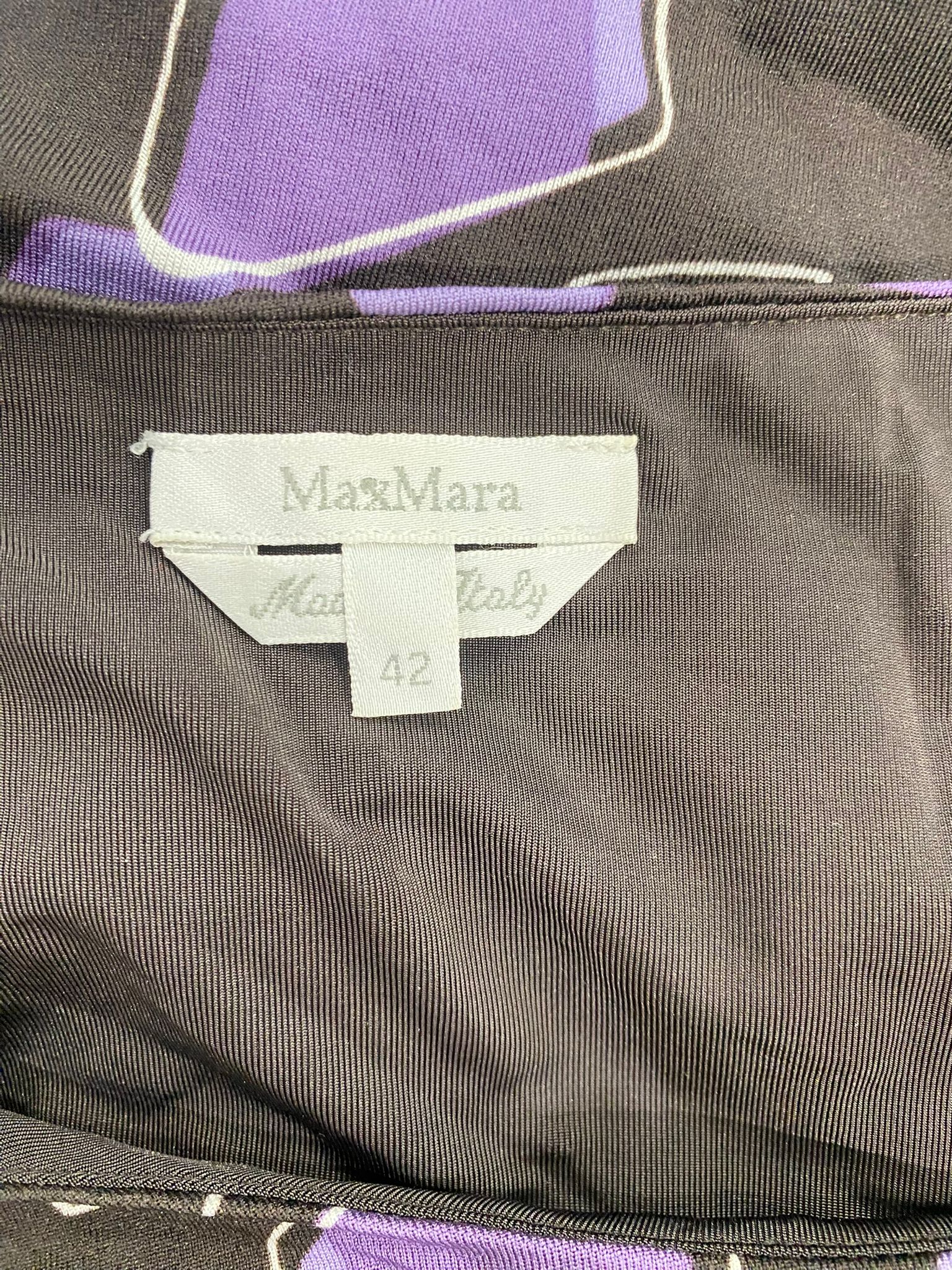 Abito midi con fantasia geometrica a mezze maniche