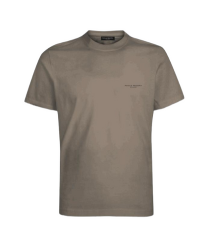 T-Shirt giro collo fit regolare con logo PAOLO PECORA