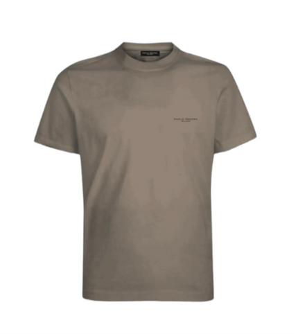 T-Shirt giro collo fit regolare con logo PAOLO PECORA