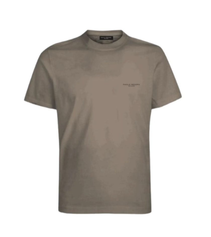 T-Shirt giro collo fit regolare con logo PAOLO PECORA