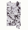 Top in raso stampato a macro fiori grafici PENNYBLACK