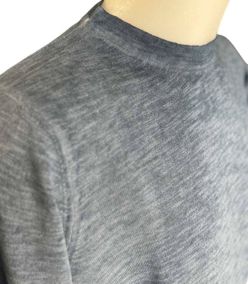 Maglia Uomo Girocollo a Manica Lunga in Lino con Effetto Fade RETOIS