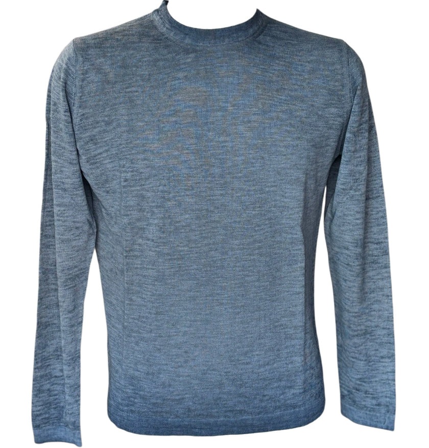 Maglia Uomo Girocollo a Manica Lunga in Lino con Effetto Fade RETOIS
