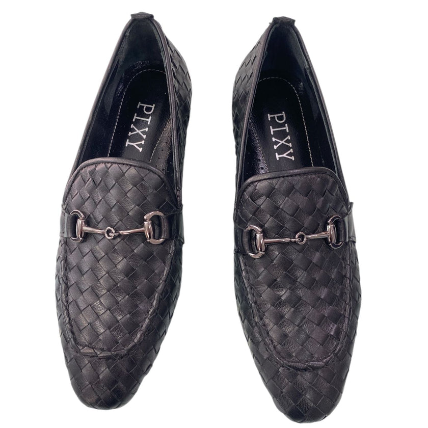 Mocassino intrecciato in pelle PIXY
