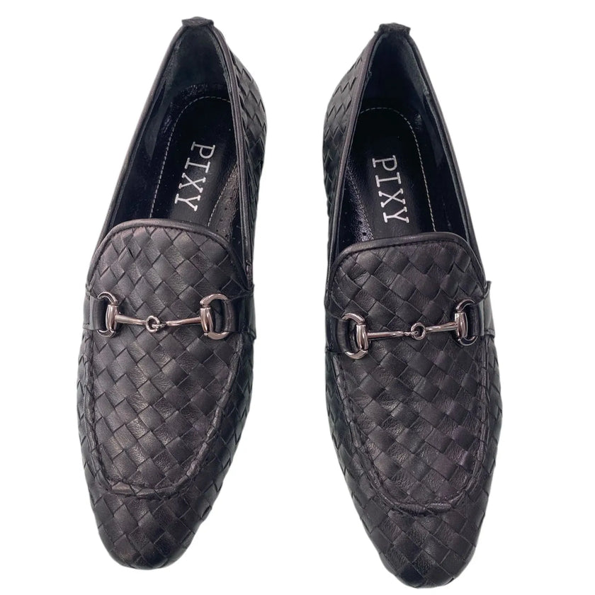 Mocassino intrecciato in pelle PIXY