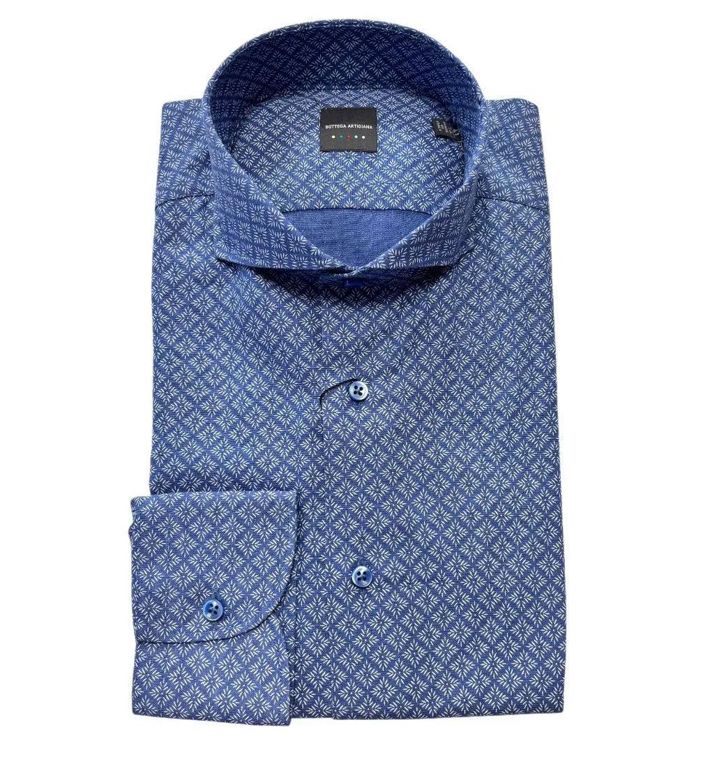 Camicia 1070 con fantasia astratta BOTTEGA ARTIGIANA