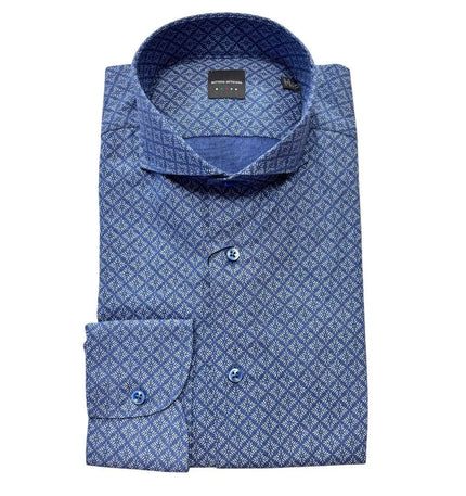 Camicia 1070 con fantasia astratta BOTTEGA ARTIGIANA