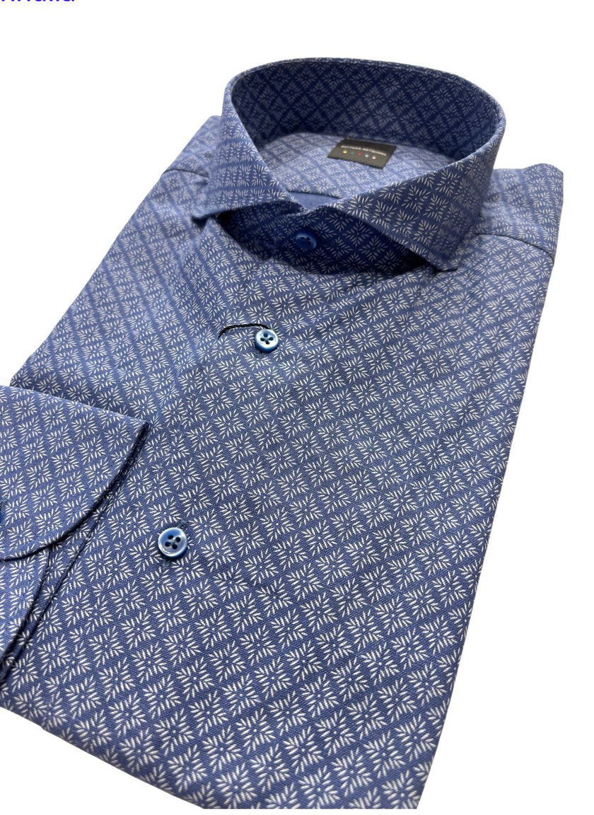 Camicia 1070 con fantasia astratta BOTTEGA ARTIGIANA