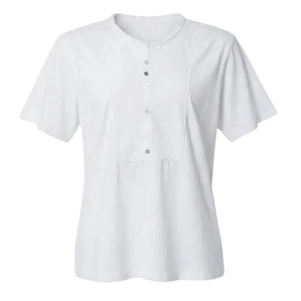 Maglia Girocollo con Bottoni