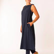 Abito Midi Giromanica con Tasche a Filo MORE