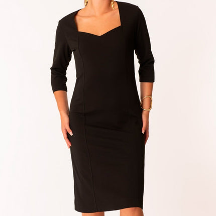 Abito Midi Tubino Scollo a Cuore MORE