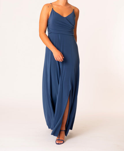 Abito Lungo con Spalline Gioiello MORE