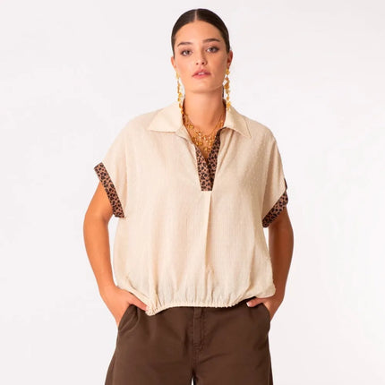 Blusa Polo con Banda Maculata MORE