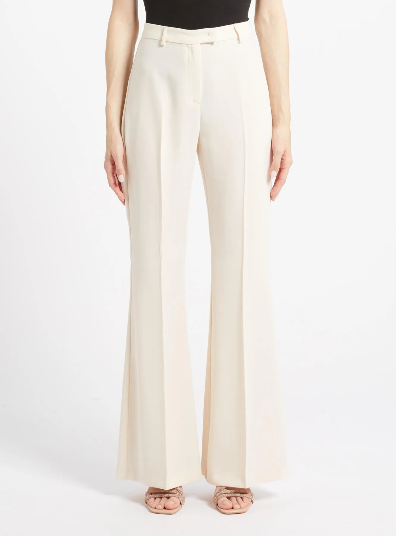 Pantalone taglio flare in envers satin opaco PENNYBLACK