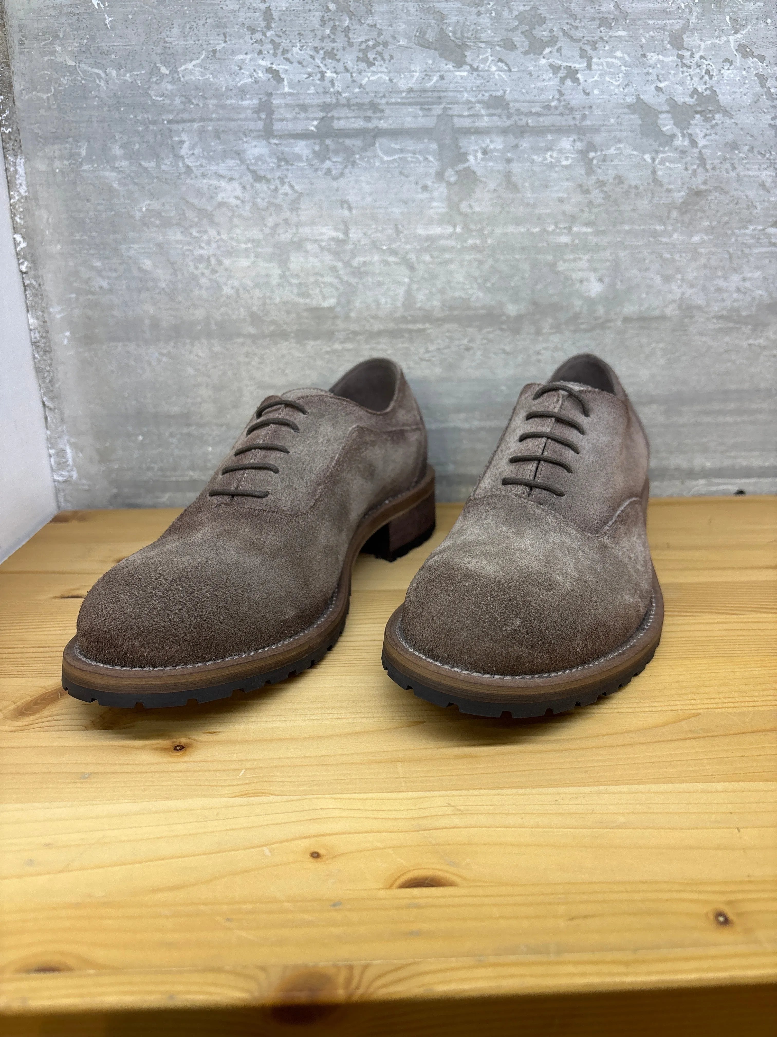 Stringata B31241 derby camoscio crust fiammato
