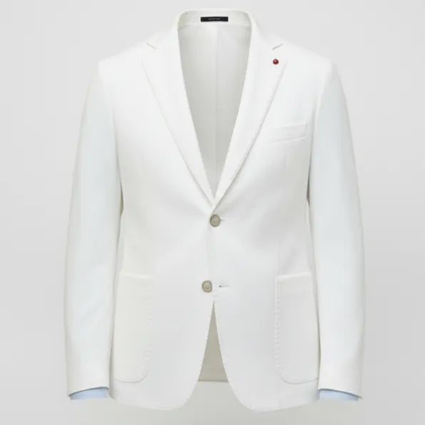 Giacca GI01 slim 2bottoni con tasca a toppa e rever classico