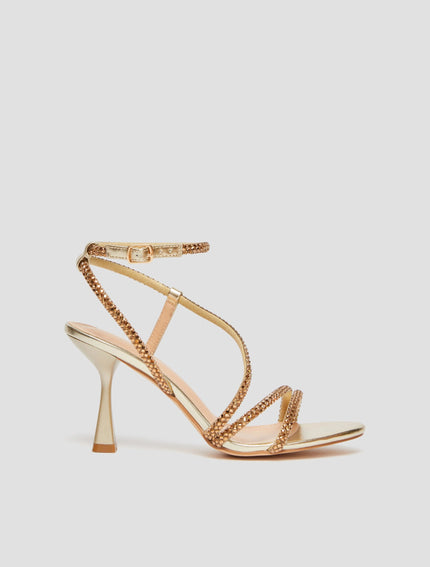 Sandalo A Fascia Swarovski con Tacco PENNYBLACK