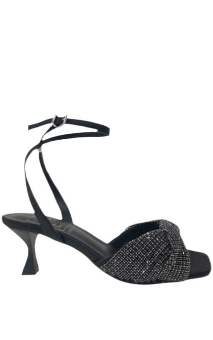 Sandalo aperto con tacco basso e strass WEBE