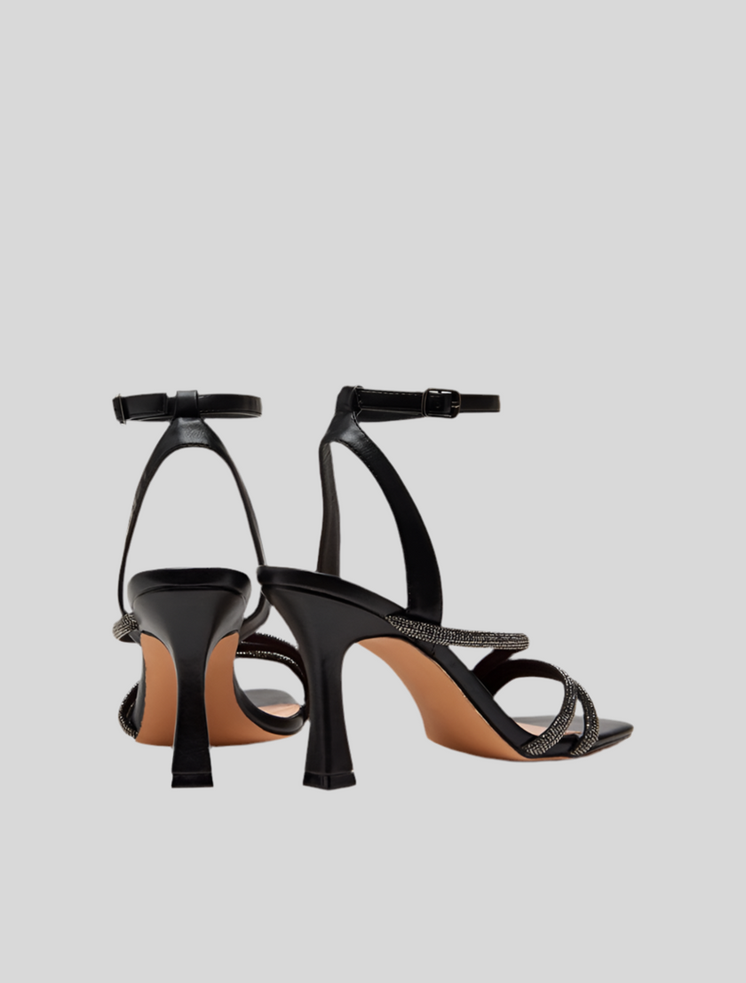 Sandalo con listini scintillanti di micro strass PENNYBLACK