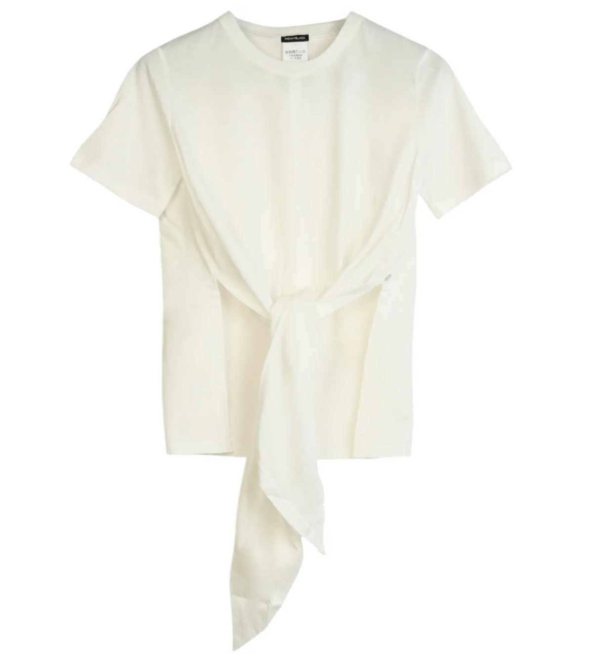 T-Shirt Basic Girocollo con Nodo Anteriore PENNYBLACK
