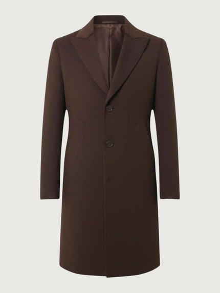 Cappotto lungo taglio vivo Alessandrini testa di moro da uomo - Collezione Inverno - Wemax.it